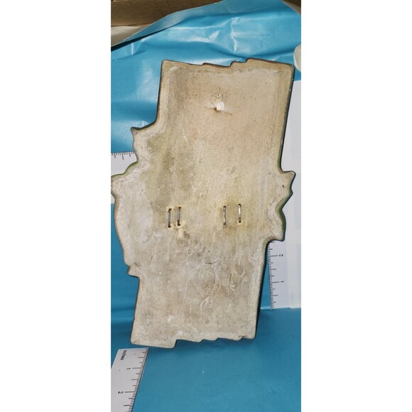 Vintage Chalkware Fruit Wall Plaques – Retro Kitchen Decor 1960s Set of 2 - Picture 5 of 8